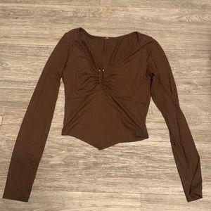 Brown crop top S/M